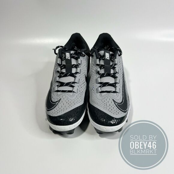 Nike Alpha Huarache Elite 4 MCS  Baseball Cleats Grey FD6221-002 Size 10 - Picture 3 of 5